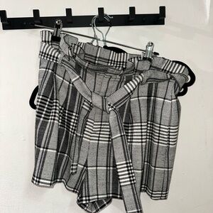 Alice + Olivia high waisted plaid shorts